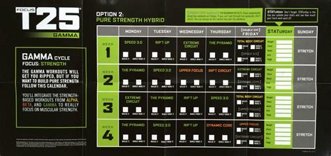 T25 Gamma Hybrid Workout Schedule | EOUA Blog