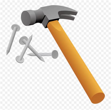 Vector Model Hammer Png Download - Hammer And Nail Png,Hammer Clipart ...