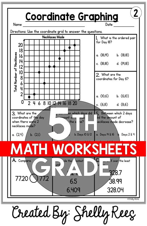 5th Grade Math Worksheets Free and Printable - Appletastic Learning