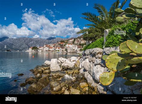 Perast town in the Kotor Bay Stock Photo - Alamy