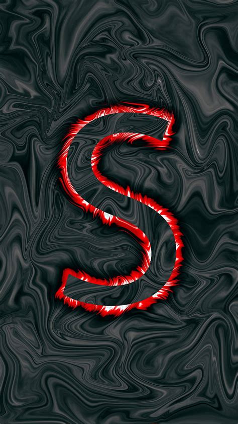 Download Black And Red Abstract S Letter Wallpaper | Wallpapers.com