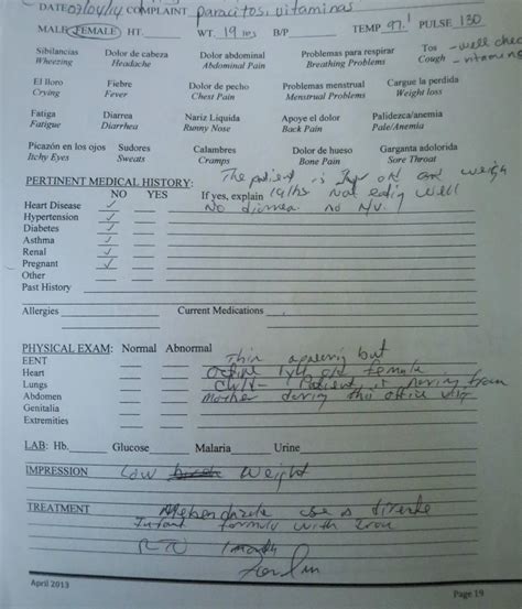 Charting on short-term international medical missions