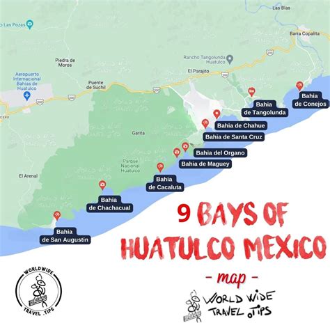 Huatulco Mexico Map: Explore This Pacific Paradise | Paraiso Island