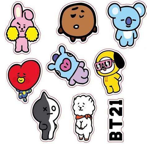 SHINEHENG BTS DIY Phone Stickers STARS KPOP Korean Fashion Cute Cartoon ...