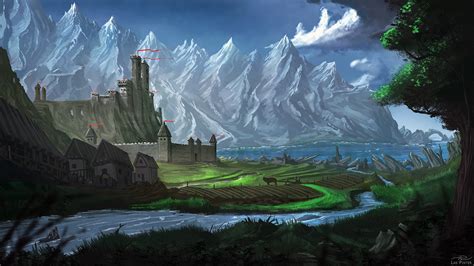 ArtStation - Kingdom in a Mountain Valley - Commission