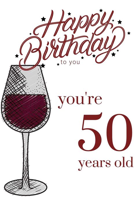 Printable 50Th Birthday Cards