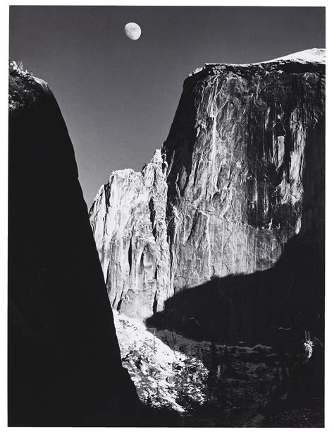 ANSEL ADAMS (1902–1984) , Moon and Half Dome, Yosemite National Park ...