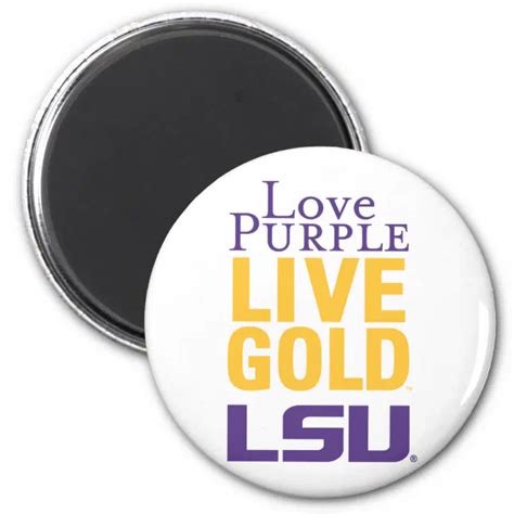 Love Purple Live Gold LSU Logo Magnet | Zazzle