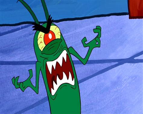 Evil Grinning Plankton - Pop Art Cartoon Character