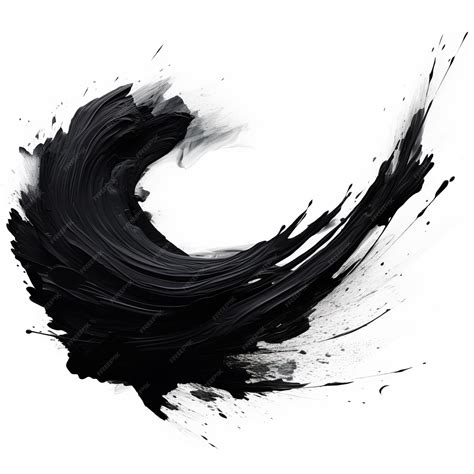 Premium AI Image | Abstract Black Photoshop Brush on Plain White Background