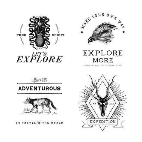 Collection of adventure logo design | Free Vector - rawpixel