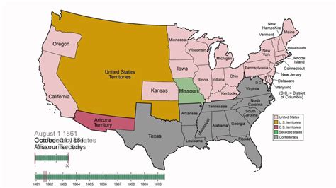 Animated History of the Confederate States of America 1860 1870 - YouTube