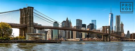 Panoramic Skyline of the Brooklyn Bridge and Manhattan - Fine Art Photo ...