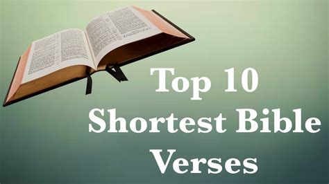 Top 10 Shortest Bible Verses - YouTube