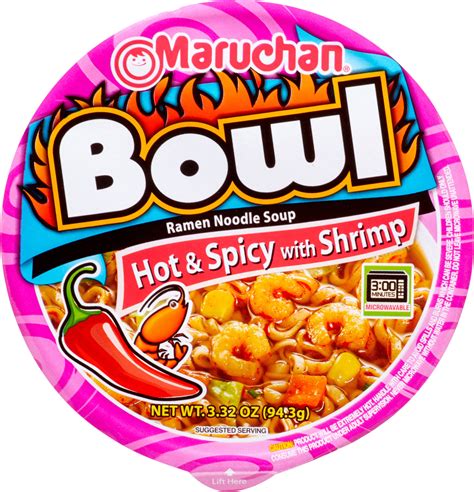 Maruchan Bowl Ramen Noodles, Hot & Spicy with Shrimp, 3.32 Oz - Walmart.com