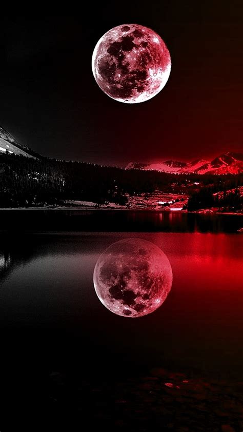 Luz de luna roja, Fondo de pantalla de teléfono HD | Peakpx