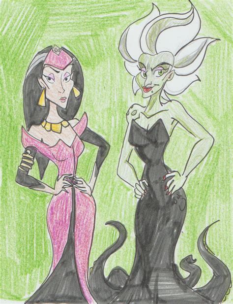 Disney Villains: Nasira and Morgana by gelfnig on DeviantArt