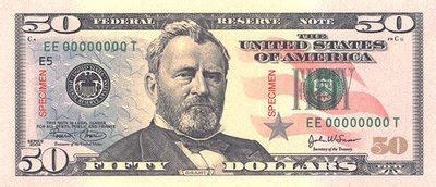 Ulysses S. Grant On Money: $50 Dollar Bill