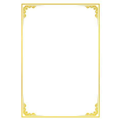 Gold A4 Paper Border Floral Corner 4, Gold Border, Borders, Floral ...