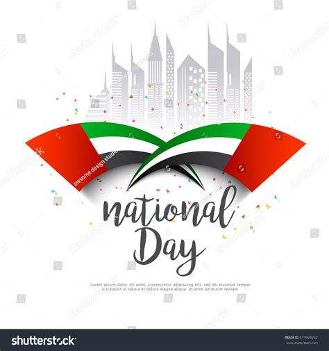 Creative Illustrationbanner Poster National Day Uae Stock Vector ...