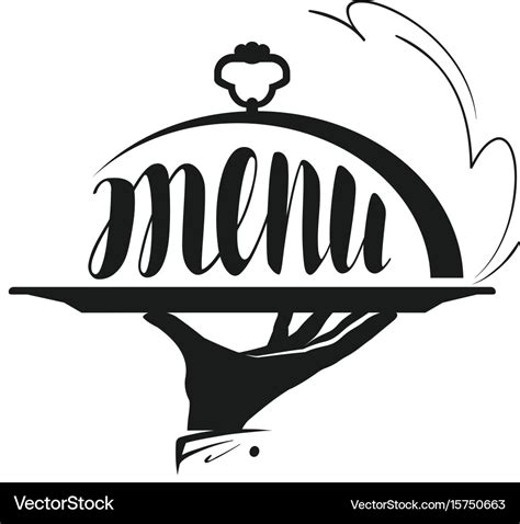 Food service catering logo icon for design menu Vector Image