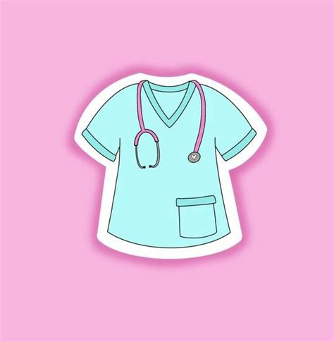 Nurse Scrub Top Sticker Weatherproof for | Etsy | Adesivos de ...