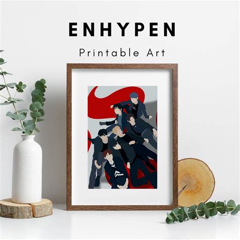 Enhypen Printable Art, Enhypen Wall Art, ENGENE Gift, OT7 Enhypen Print ...