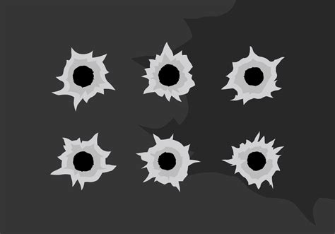 Bullet Hole Metal Six Pack Vector - Download Free Vector Art, Stock ...