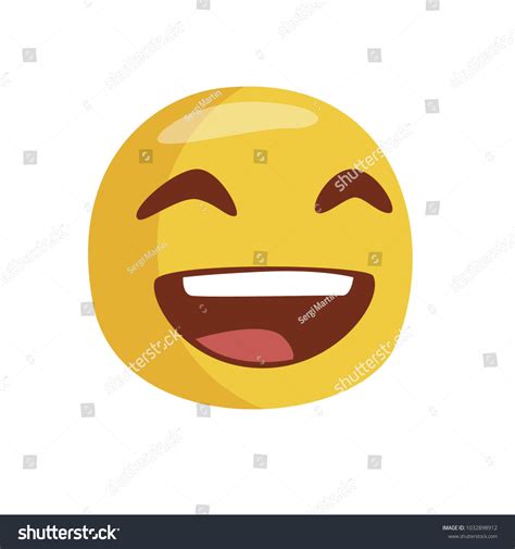 Emoji Friendly Face Isolated Vector Illustration Stock Vector (Royalty ...