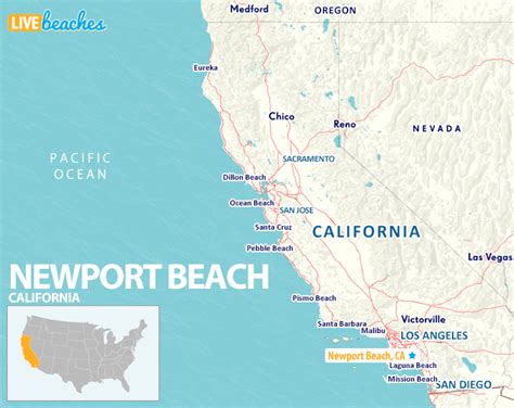 Map of Newport Beach, California - Live Beaches