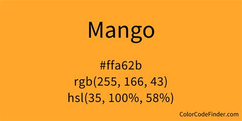 Mango Color Code is #ffa62b