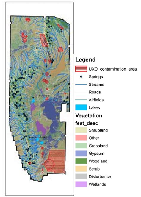 Map of riparian habitats on White Sands Missile Range. The majority of ...