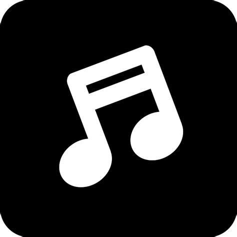 Music Note Symbol In A Rounded Square Vector SVG Icon - SVG Repo