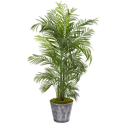 Nearly Natural 63 in. Indoor/Outdoor Areca Palm Artificial Tree in ...