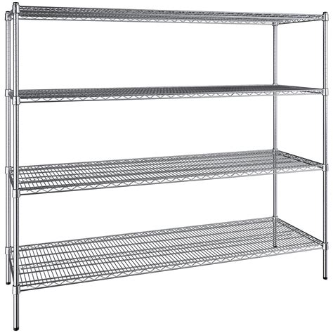 Regency 24" x 72" NSF Chrome Wire 4-Shelf Kit with 64" Posts