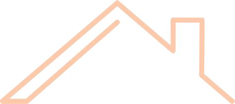 House Roof Icon Outline Isolated on White Background. Minimal House ...