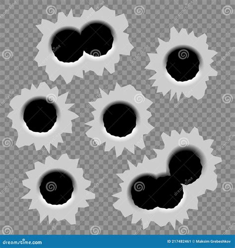 Bullet Hole Isolated Isolated on Transparent Background. for Your ...