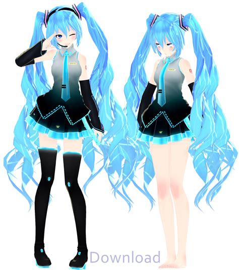 [MMD] Default Hatsune Miku [!!Download!!] by Kilsoph on DeviantArt