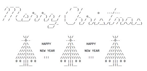 Christmas Trees in ASCII Text Art | Ascii art