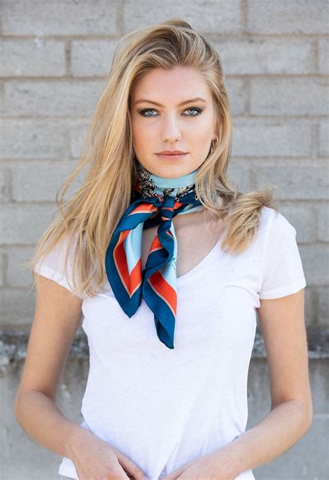 Dream Blue | Ways to wear a scarf, Silk scarf style, Flight attendant ...