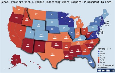 The ranking of public schools by state and an indication of where ...