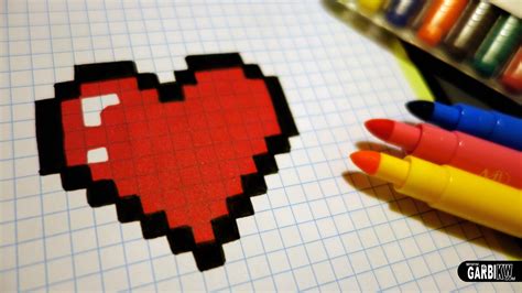 Handmade Pixel Art How To Draw A Kawaii Heart Pixelart Youtube | Images ...