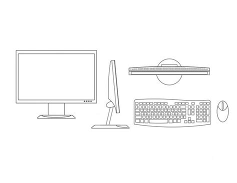 Detail Elevation of computer 2d view CAD electrical block autocad file ...