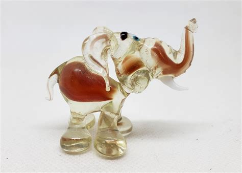 Handmade Glass Elephant Figurine Blown Glass Elephant - Etsy