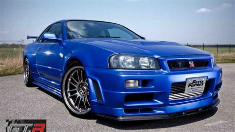 Bayside Blue R34 Nissan GT-R driven by Paul Walker for sale