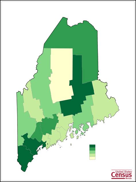 Maine County Population Map Free Download