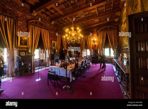 DE HAAR CASTLE, NETHERLANDS - MAY 28, 2017: View of the interior of the ...