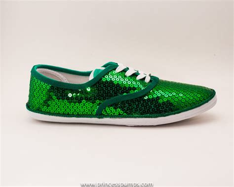 CVO Kelly Green Sequin Sneaker Tennis Shoes / Princess Pumps: Custom ...