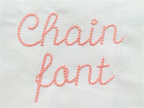 Quick light stitch Chain FONT machine embroidery designs in assorted ...