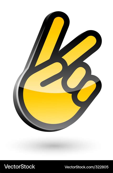 Victory sign gesture Royalty Free Vector Image